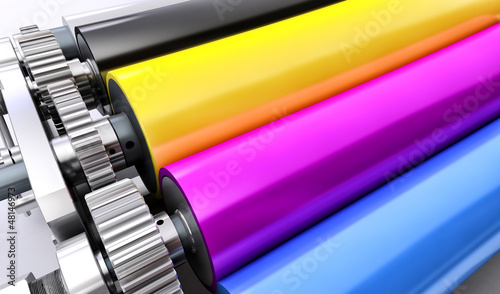 Illustration: printing machine printing machine