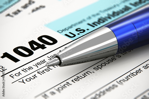 Illustration: Tax form concept Tax form concept
