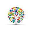 Digital tree background