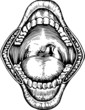 Human mouth open