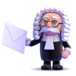 Judge hands over a written letter