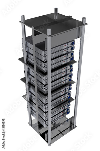 Illustration: Silver Servers Rack Silver Servers Rack