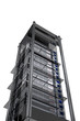 Illustration: Servers Tower - Modern Metallic Server Rack Servers Tower - Modern Metallic Server Rack
