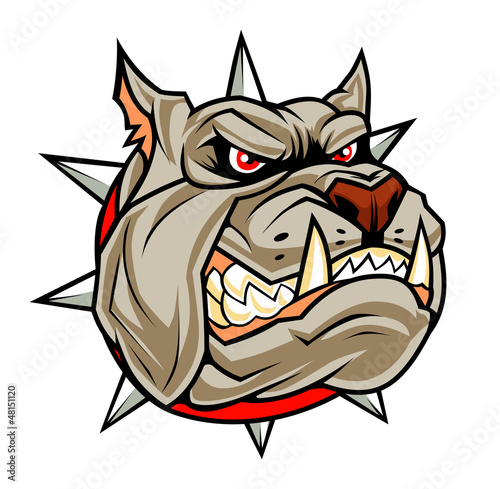 Vector: Angry dog head Angry dog head