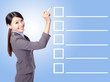 business woman Filling Check list