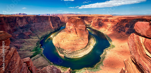 Photo: panoramic view of Horseshoe Bend panoramic view of Horseshoe Bend