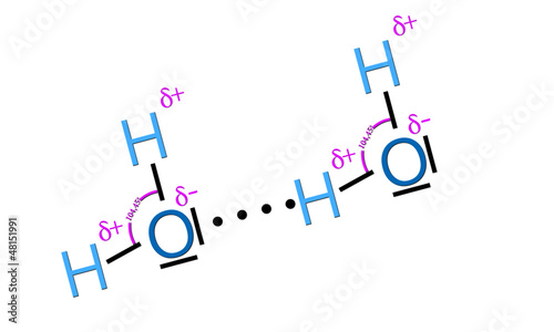 Illustration: Wassermolekül Wassermolekül