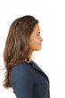 profile girl on white background