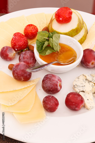 Photo: cheese and fruits for appetizer cheese and fruits for appetizer