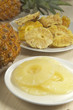 Pineapple rings preserved in syrup