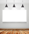 poster in room with ceiling lamp vector