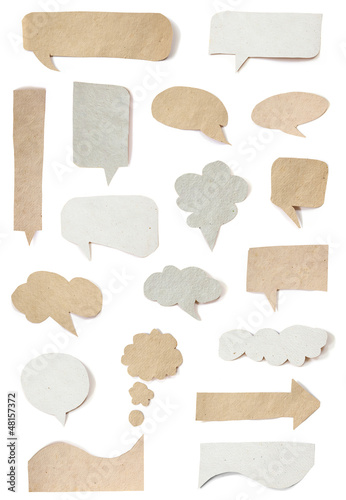 Photo: Collection paper speech bubble Collection paper speech bubble