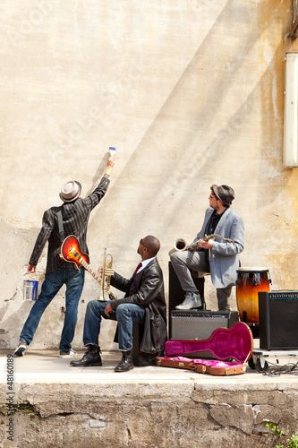 Photo: blues band in exterior blues band in exterior