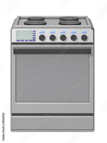 Illustration: electric stove on a white background electric stove on a white background