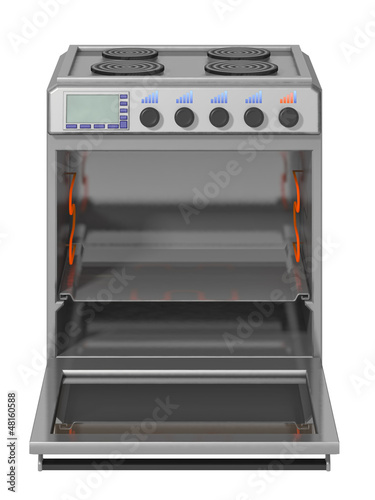 Illustration: electric stove on a white background electric stove on a white background