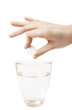 Photo: Effervescence tablet and a glass of water Effervescence tablet and a glass of water