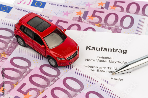 Photo: Kaufvertrag für Auto Kaufvertrag für Auto
