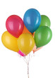 Colorful balloons isolated on white