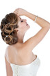 Beauty wedding hairstyle. Bride
