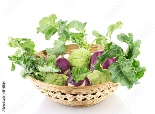 Photo: Fresh turnip isolated on white Fresh turnip isolated on white