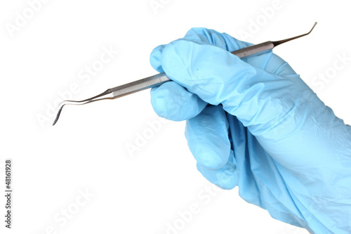 Photo: Hand of doctor isolated on white Hand of doctor isolated on white