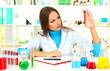 Young scientist in  laboratory.