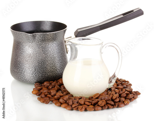 Photo: Coffee maker isolated on white Coffee maker isolated on white
