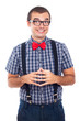 Ecstatic nerd man