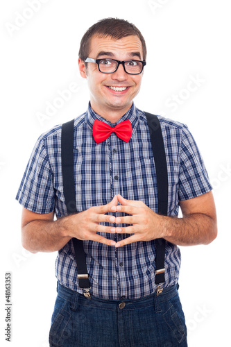 Photo: Ecstatic nerd man Ecstatic nerd man