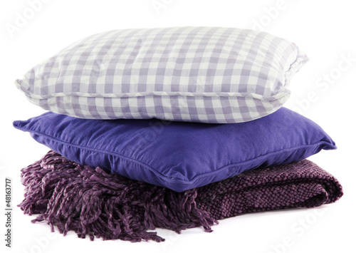 Photo: Hill colorful pillows isolated on white Hill colorful pillows isolated on white