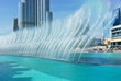 The Dancing fountains downtown and in a man-made lake in Dubai