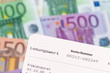 Euro Geldscheine mit Sparbuch
