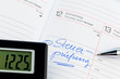 Eintrag im Kalender: Steuerprüfung