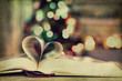 Book - heart - bokeh - texture