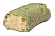 Old musty bread on white