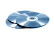 stack of cd roms. CD & DVD disk on white background