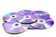 stack of cd roms. CD & DVD disk on white background