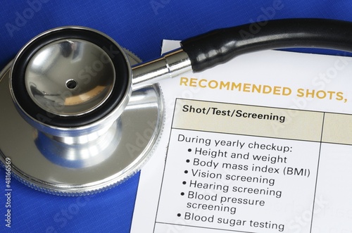 Photo: List of medical shots and tests concept of vaccination List of medical shots and tests concept of vaccination