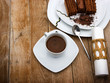 Coffee and chocolate cake
