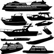 ships transportation collection vector cruiser, motor-yacht