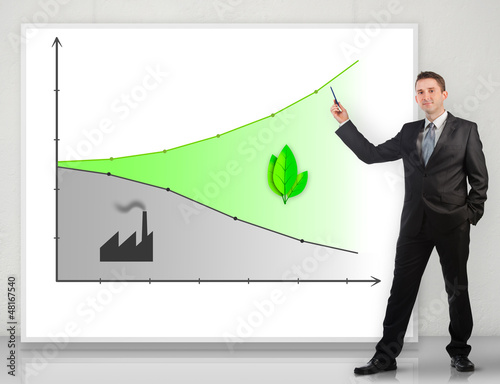 Photo: Businessman giving a presentation about ecology Businessman giving a presentation about ecology