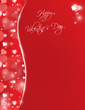 Valentine's card with hearts