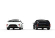 Black And White Cars Tail View
