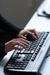 Picture of female hand on computer mouse