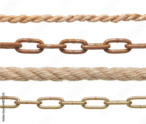 Photo: chain rope connection slavery strenght link chain rope connection slavery strenght link