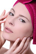 junge frau beauty mit handtuch