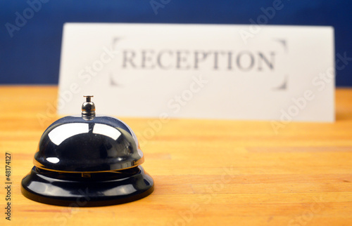 Photo: Hotel Bell with Reception Sign Hotel Bell with Reception Sign