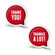 Thank you - grateful bubbles. Vector set.