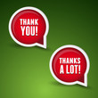 Thank you - grateful bubbles. Vector set.
