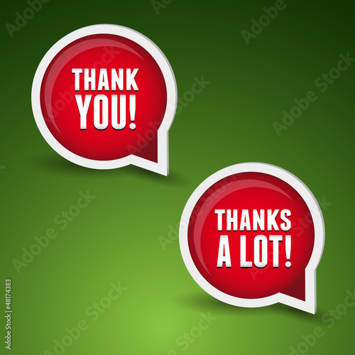 Vector: Thank you - grateful bubbles. Vector set. Thank you - grateful bubbles. Vector set.